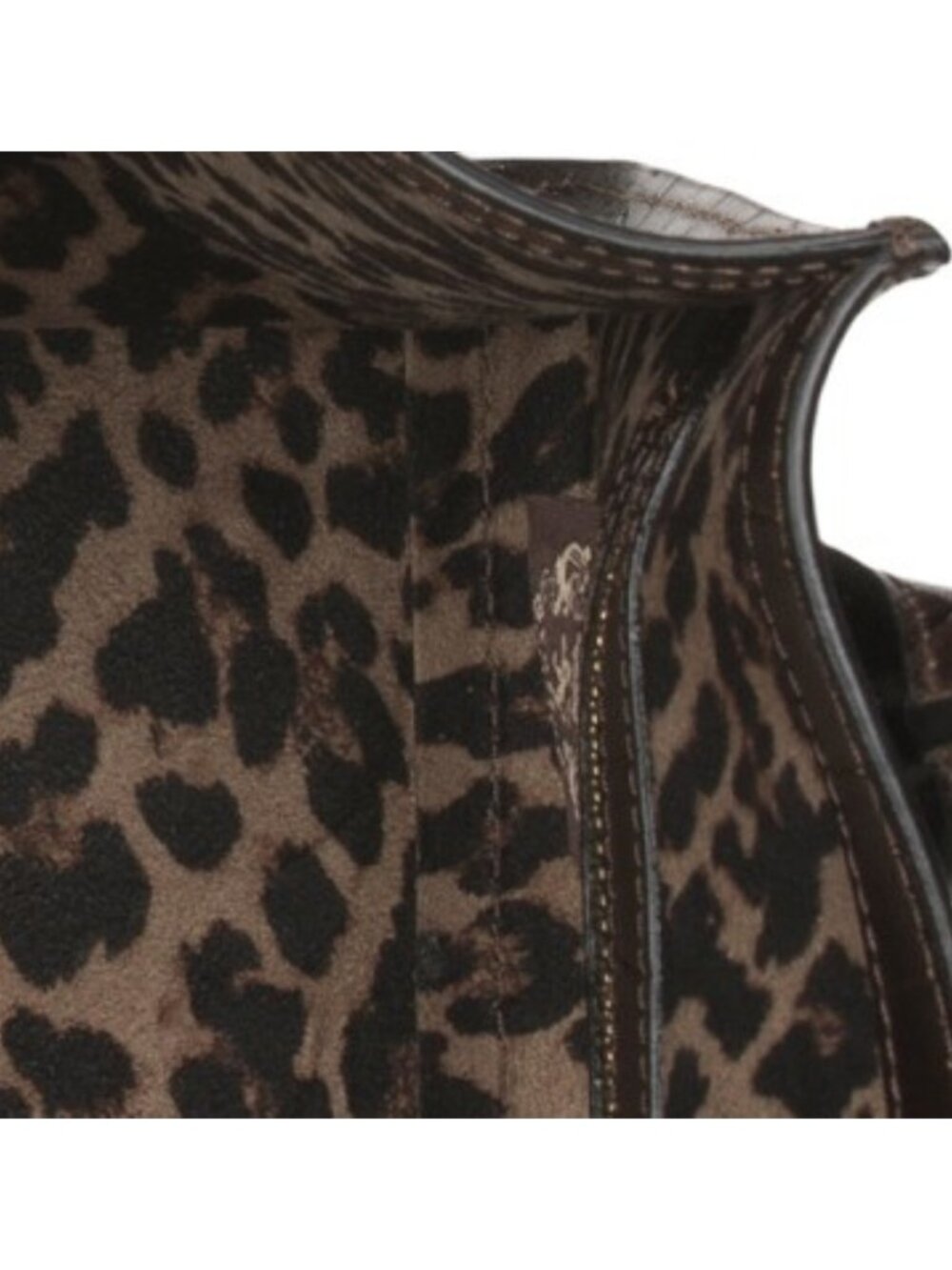 PRATESI Patent Leather Crocodile Structured Small Wing Gusset Tote - Picture 5 of 6